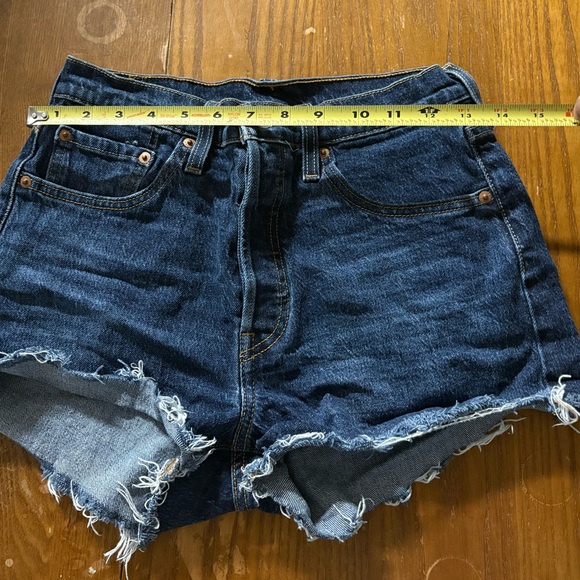 Levi's Dark Blue Jean Shorts - Picture 3 of 5